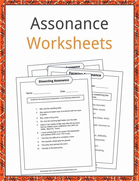 Assonance Examples, Definition and Worksheets | KidsKonnect