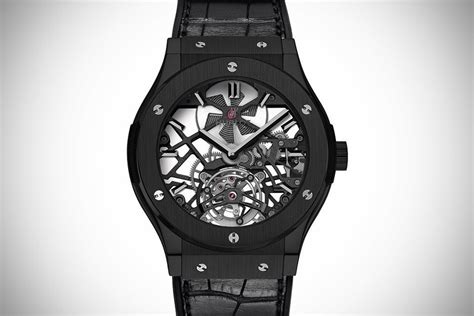 Hublot Classic Fusion Skeleton Tourbillon Black Ceramic - mikeshouts