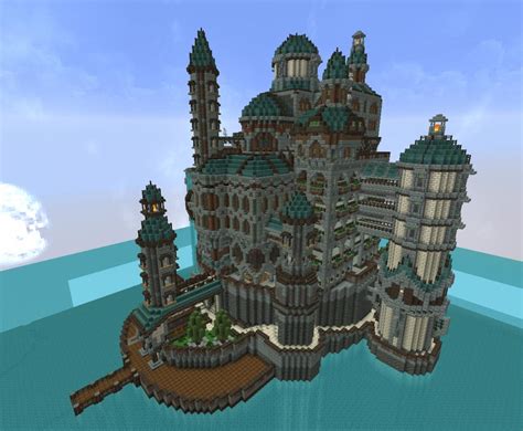 Small Floating Steampunk Mansion/Castle Minecraft Map