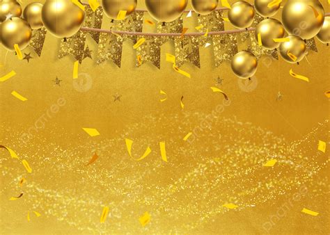 Banner Golden Efficiency Birthday Celebration Background, Birthday ...