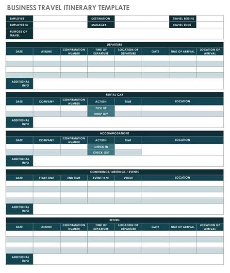 Itinerary Template Google Doc Free - FREE PRINTABLE TEMPLATES