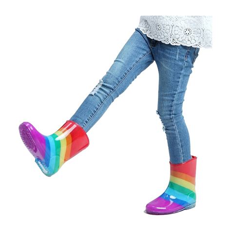 Rainbow Waterproof Rain Boots For Kids - Queerks™