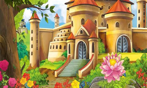 Cartoon Castle Wall Background