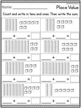 Tens And Ones Place Value Worksheets-Base Ten Blocks Worksheets | TpT