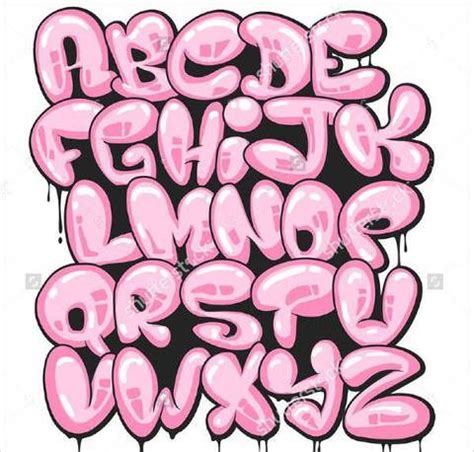 Graffiti Bubble Letters A Z