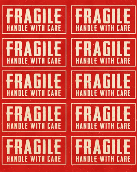 Printable Fragile Labels - FREE DOWNLOAD - Aashe