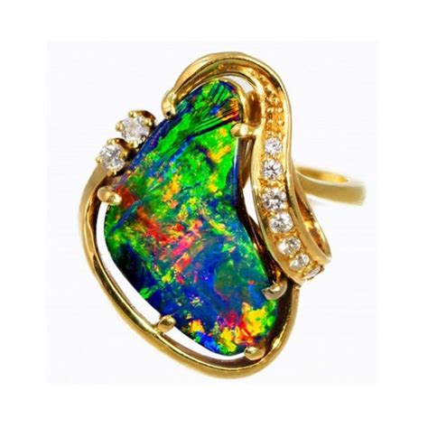 The opal, October's birthstone has a flash of colors