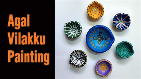 DIY | Agal Villakku Painting | Karthigai Vilakku / Diyas Painting using ...