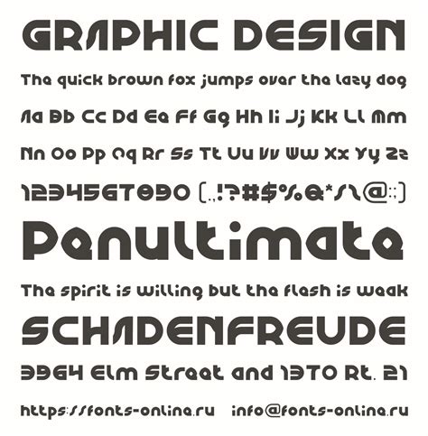 GRAPHIC DESIGN font