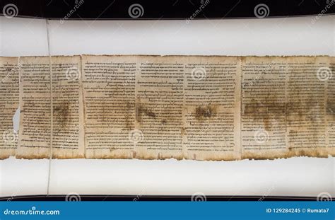 One of Dead Sea Scrolls, Displayed in Shrine of the Book. Israel ...