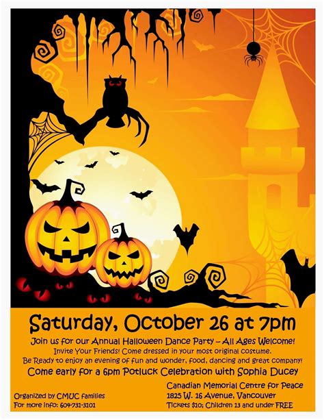 Halloween Potluck Invitation Templates • Business Template Ideas