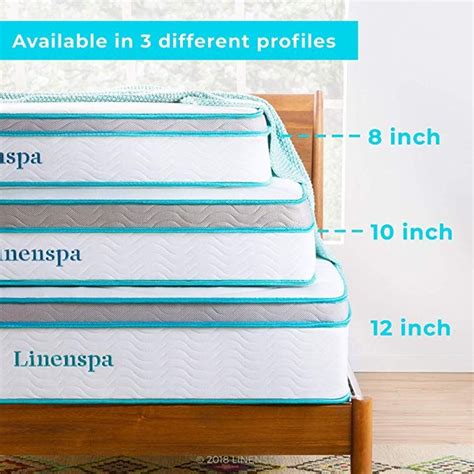 LINENSPA 8 Inch Memory Foam and Innerspring Hybrid Mattress – Twin ...