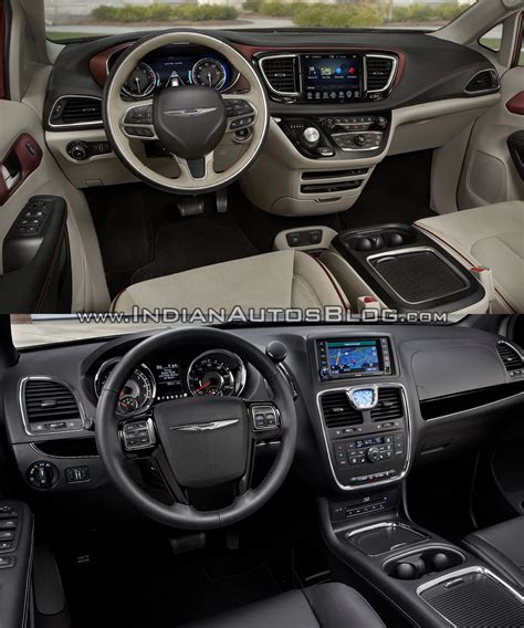 2017 Chrysler Pacifica vs. 2016 Chrysler Town & Country interior dashboard