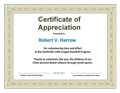 30 Free Certificate of Appreciation Templates and Letters