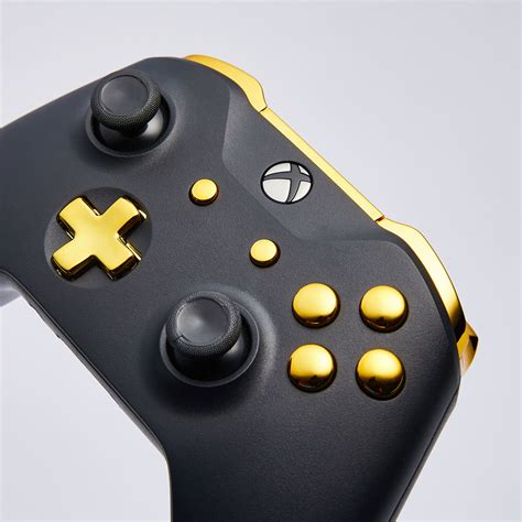 Xbox One S Custom Controller // Matte Black + Gold Edition - Custom ...