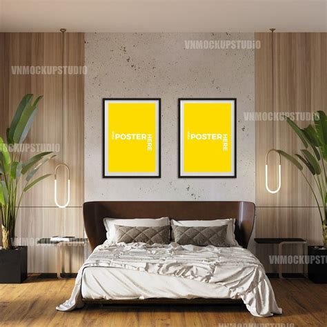 Digital Mockup, Bedroom Mockup, Bedroom Wall Mockup, Interior Mockup ...