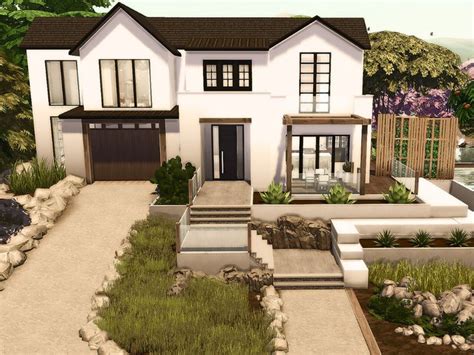 The Sims Resource - Big Modern Family House - No CC | Sims 4 modern ...