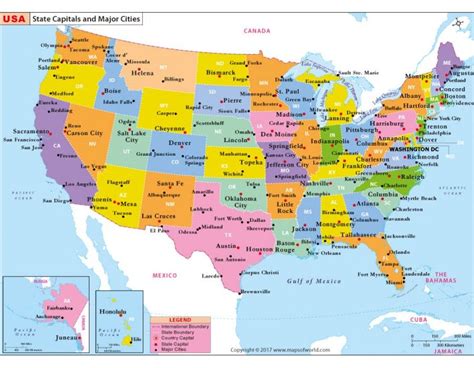 What Map Shows Cities States And Countries