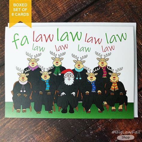 Funny Lawyer Holiday Card Chief Justice Claus Card Box of 8 | Etsy