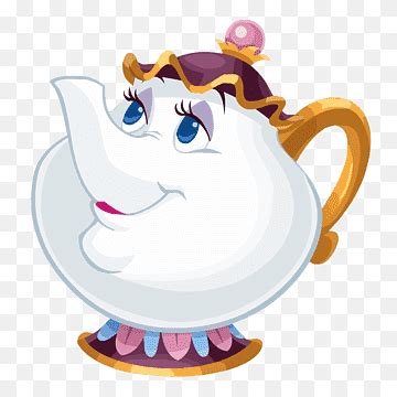 teapot from Beauty and the Beast, Beast Belle Mrs. Potts Character ...