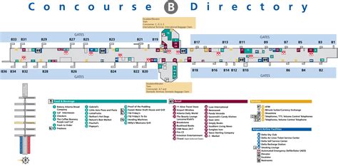 Atlanta airport terminal B map - Ontheworldmap.com