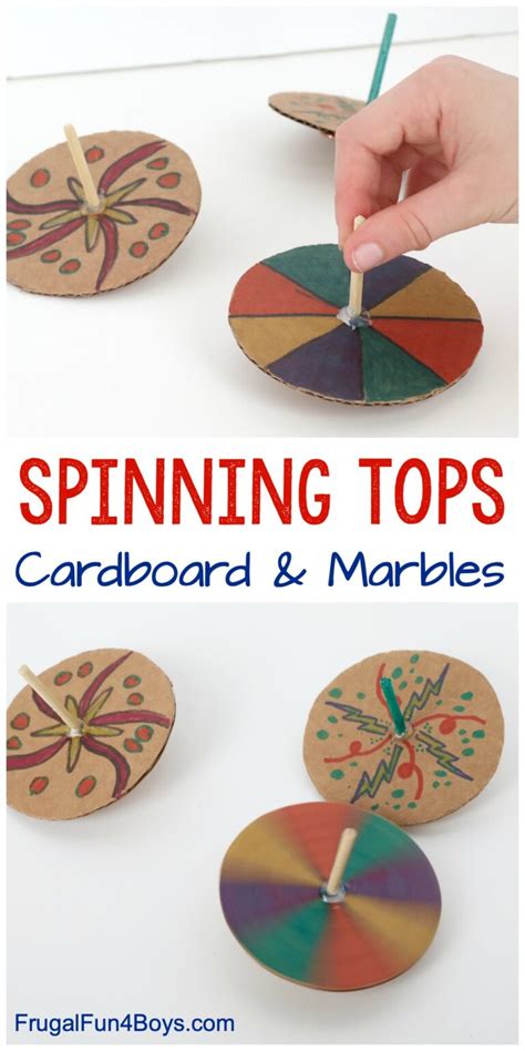 Make Spinning Tops with Cardboard and Marbles - Frugal Fun For Boys and ...