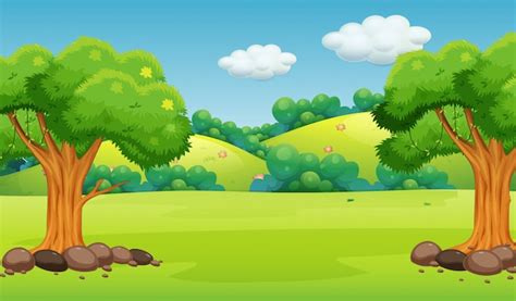 Cartoon Nature Background Images - Free Download on Freepik