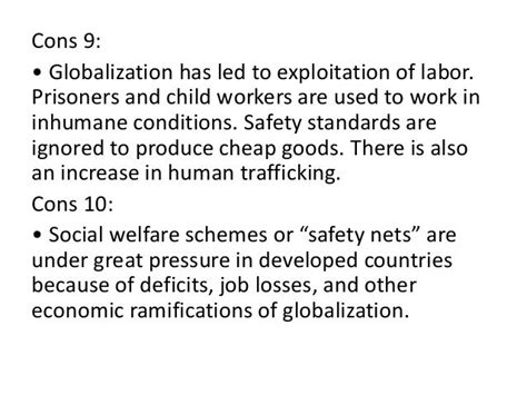 pros and Cons of Globalization