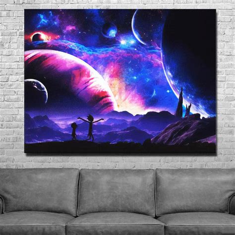 Rick and Morty Multiverse Canvas Wall Art | Inspired Canvas Print– e ...