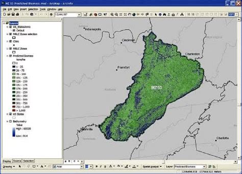 Modelling and prediction activities being carried out with ArcMap GIS ...