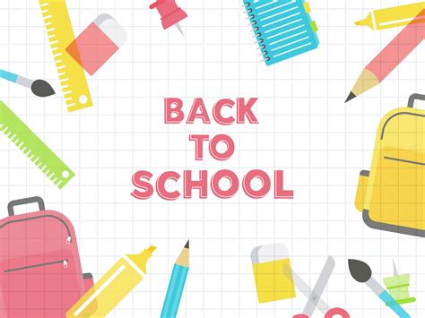 Back to school poster template 664425 Vector Art at Vecteezy