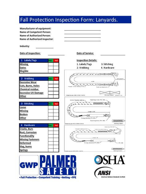 Lanyard inspection Form | PDF