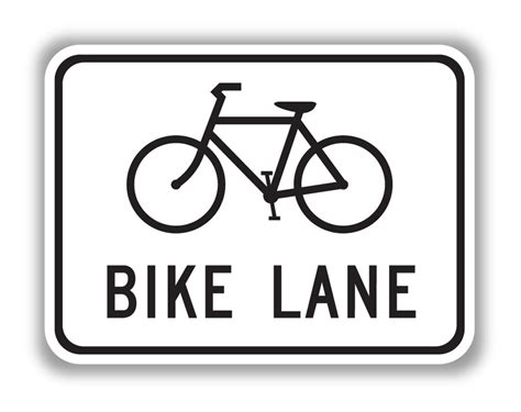 R81 (CA) BIKE LANE (bicycle symbol) Sign - Pedestrian and Bicycle Signs ...