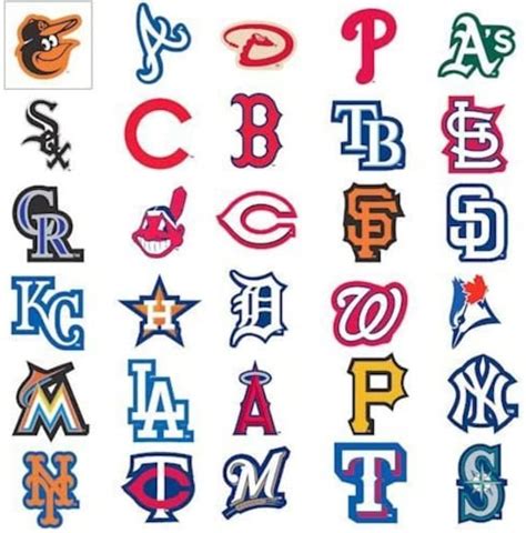 30 MLB Stickers Complete Set. All 30 Baseball Teams. Major | Etsy