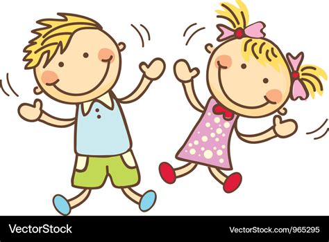 Cute cartoon children Royalty Free Vector Image