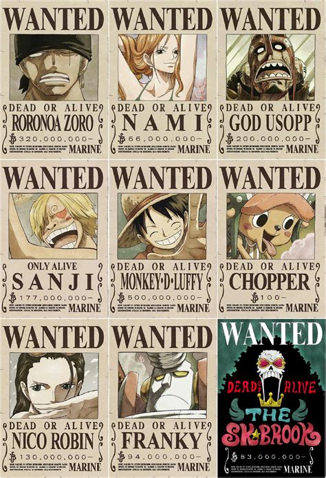 Straw Hat Pirates bounty posters : r/OnePiece