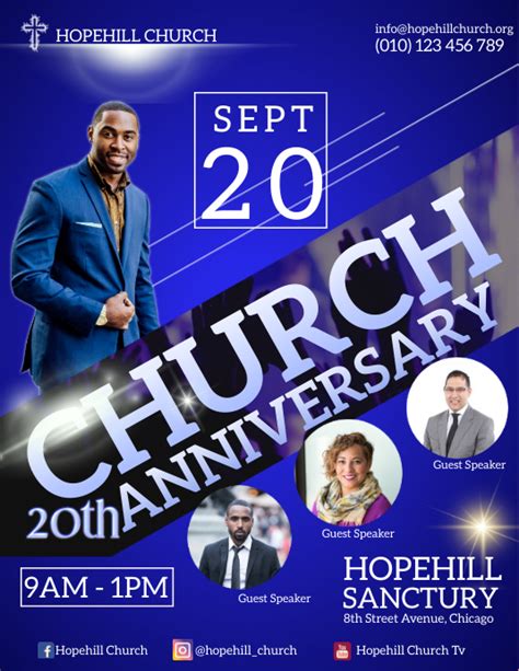 Church Anniversary Flyer Template | PosterMyWall