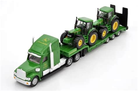 Siku 1837 Low Loader With JohnDeere Tractors flatbed trailer truck ...