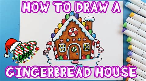 How to draw a gingerbread house art for kids hub – Artofit