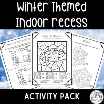 Indoor Recess Activities for Winter by Thrilled to Be Teaching | TpT