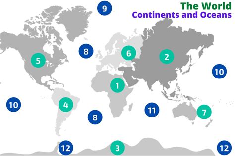 50 Continents and Oceans Map Quiz Basic Learning - Trivia QQ