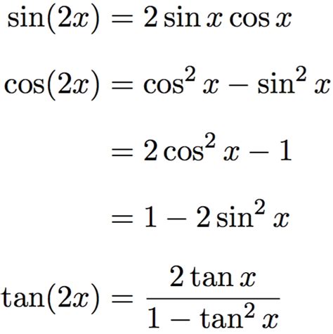 Cos 2x Double Angle