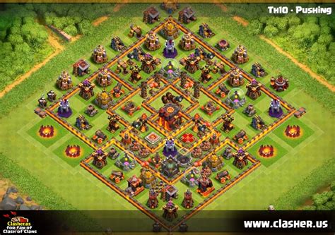 Town Hall 10 - TROPHY Base Map #38 - Clash of Clans | Clasher.us