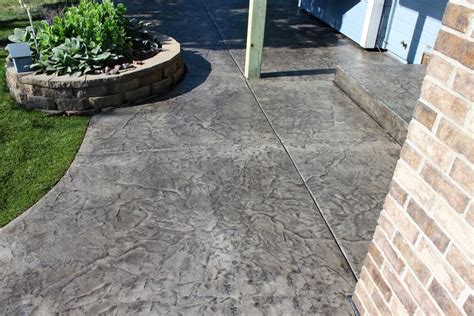 Roman Slate Seamless Gray Stamped Concrete Patio | Concrete patio ...