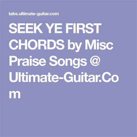 Seek Ye First Piano Chords | Music Chord Theory Guitar