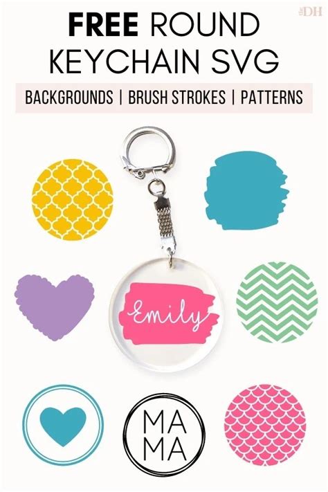 10 Free Round Keychain SVG for Cricut - Backgrounds and More!