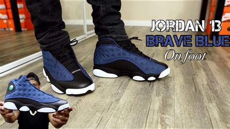 Jordan 13 Brave Blue On Foot - YouTube