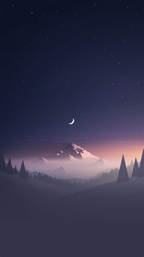 Moon and mountain, HD phone wallpaper | Peakpx