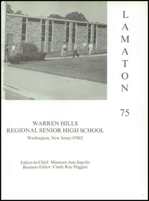 Explore 1975 Warren Hills Regional High School Yearbook, Washington NJ ...