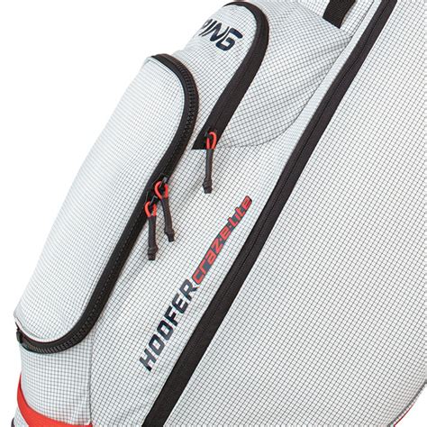 Ping Hoofer Craz E-Lite 2021 Stand Golf Bag White Navy Red Stand at ...